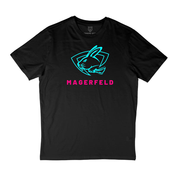Magerfeld- T-Shirt schwarz