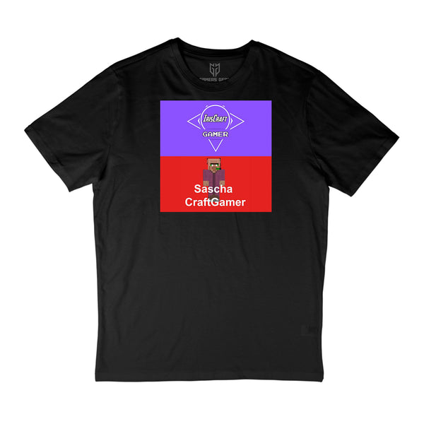 SaschaCraftGamer- T-Shirt schwarz