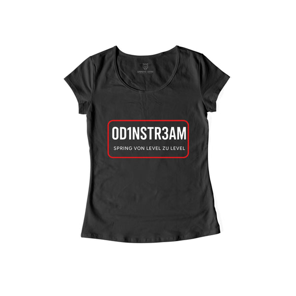 Od1nstr3am - Damen Shirt schwarz
