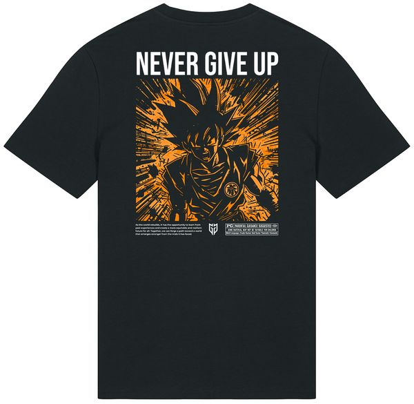 GamersGear Limited T-Shirt "Never give up" schwarz