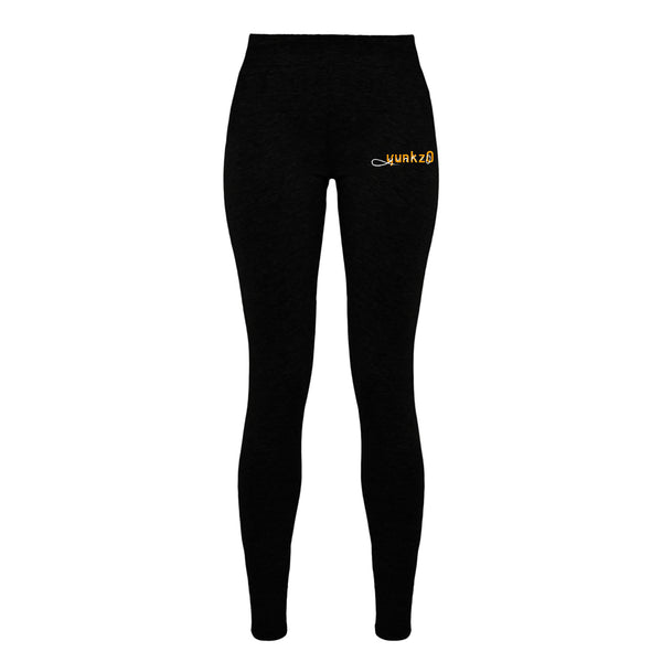 yunkz0 Font - Leggings Damen schwarz