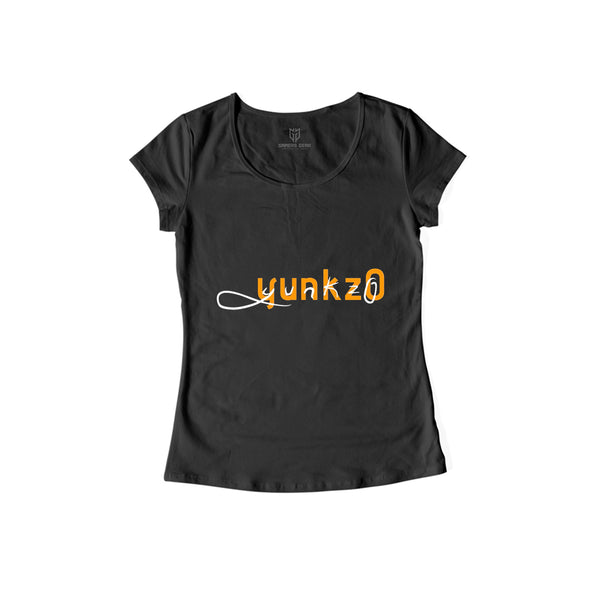 yunkz0 Font - Damen Shirt schwarz
