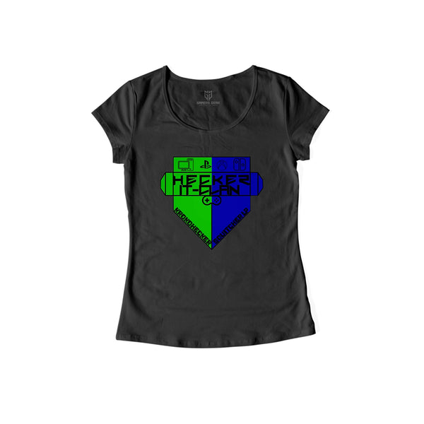 HeckerIT-Clan- Damen Shirt schwarz