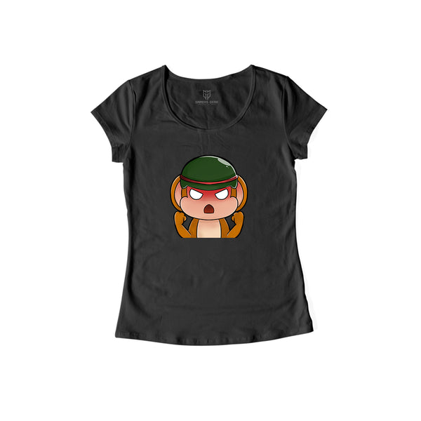 Twocrazy_Monkeys "Emote" - Damen Shirt schwarz