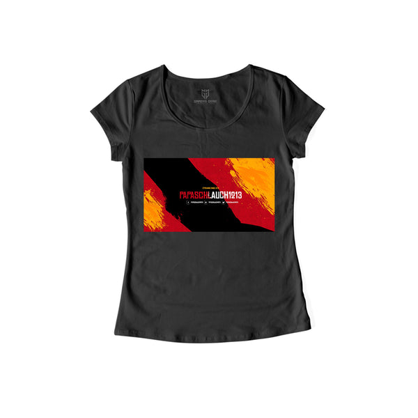 Papaschlauch1213 Logo - Damen Shirt schwarz