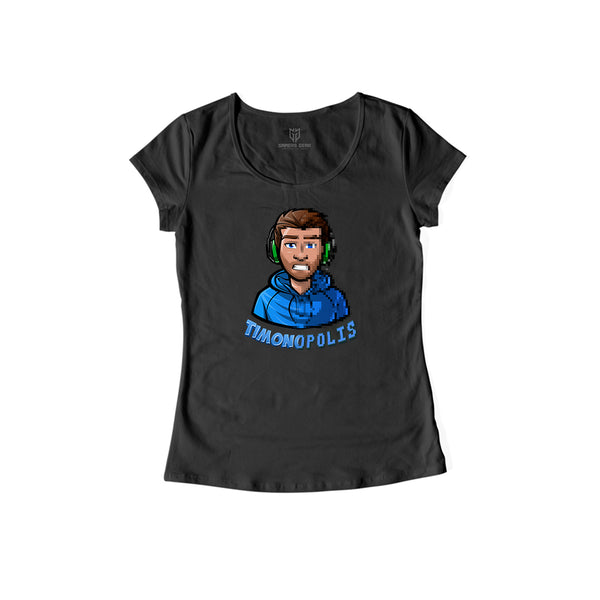 Timonopolis 8-bit - Damen Shirt schwarz
