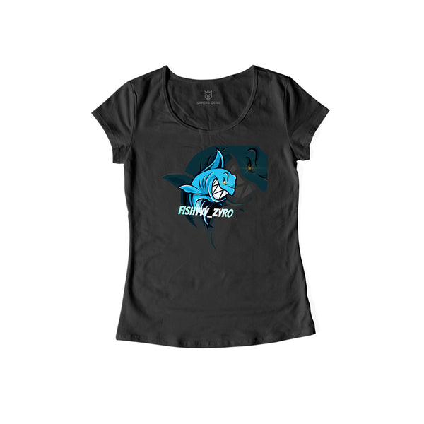 Fishyyy_Zyro - Damen Shirt schwarz