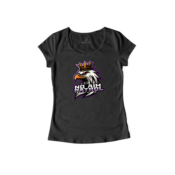 No Aim Patrol- Damen Shirt schwarz