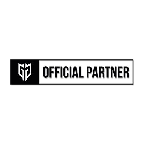 GamersGear Sticker "Official Partner" verschiedene Farben - 20x4cm